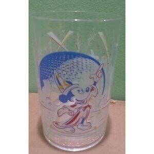 Disney World Glass Tumbler Remember The Magic Mickey Epcot 25th Anniversary